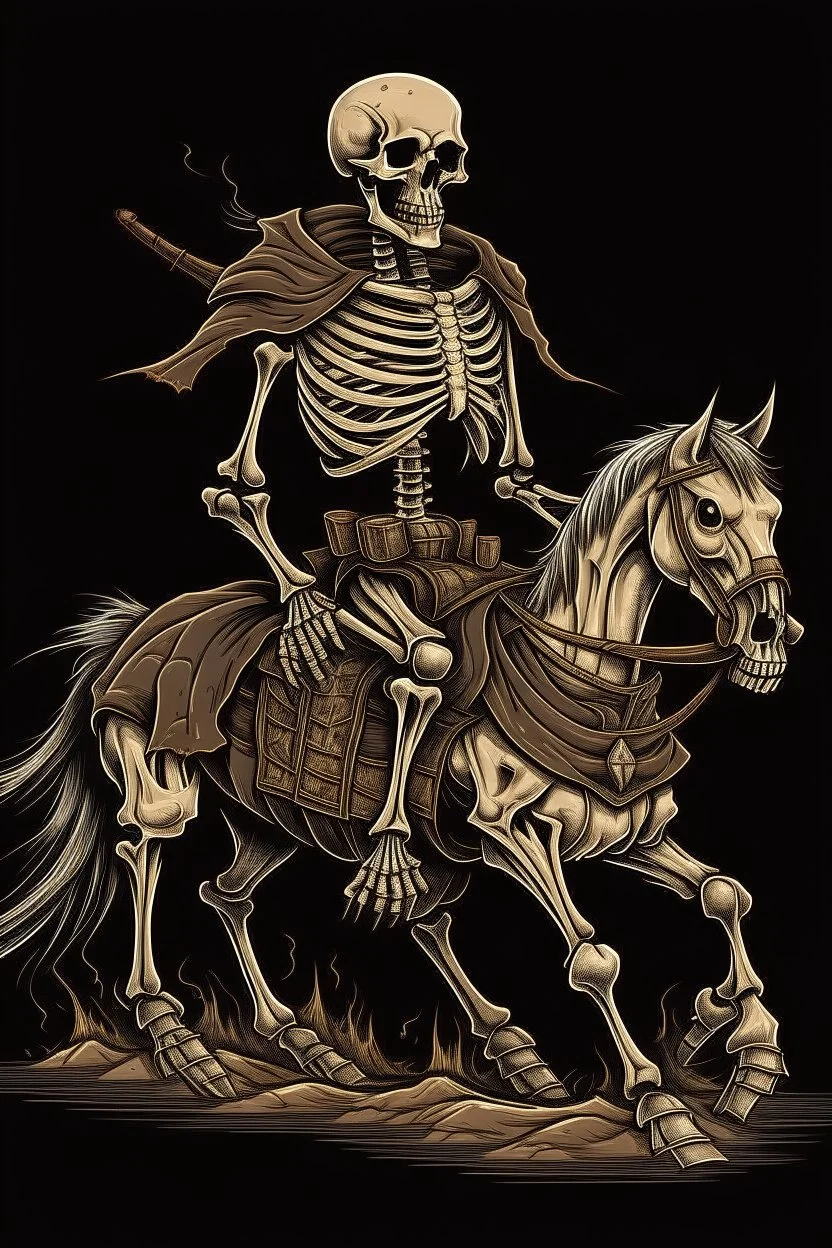 skeleton rider medival