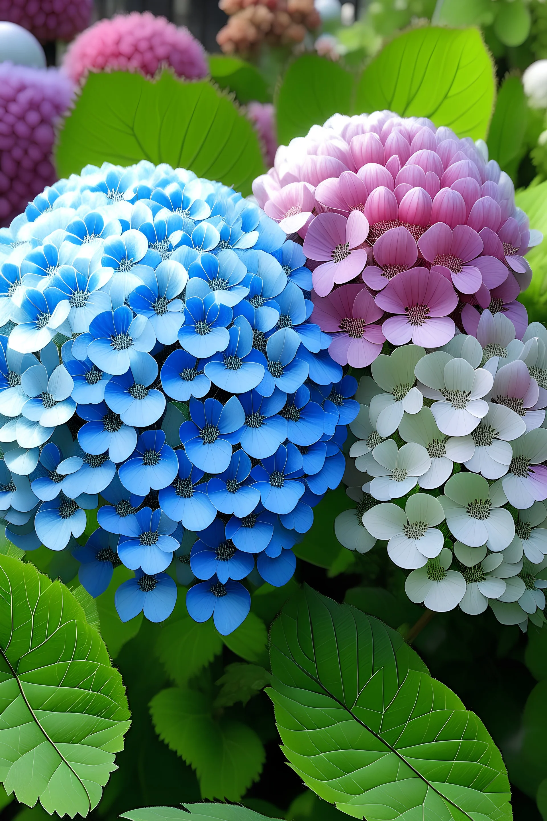 Hortensie moderne grafische Umsetzung