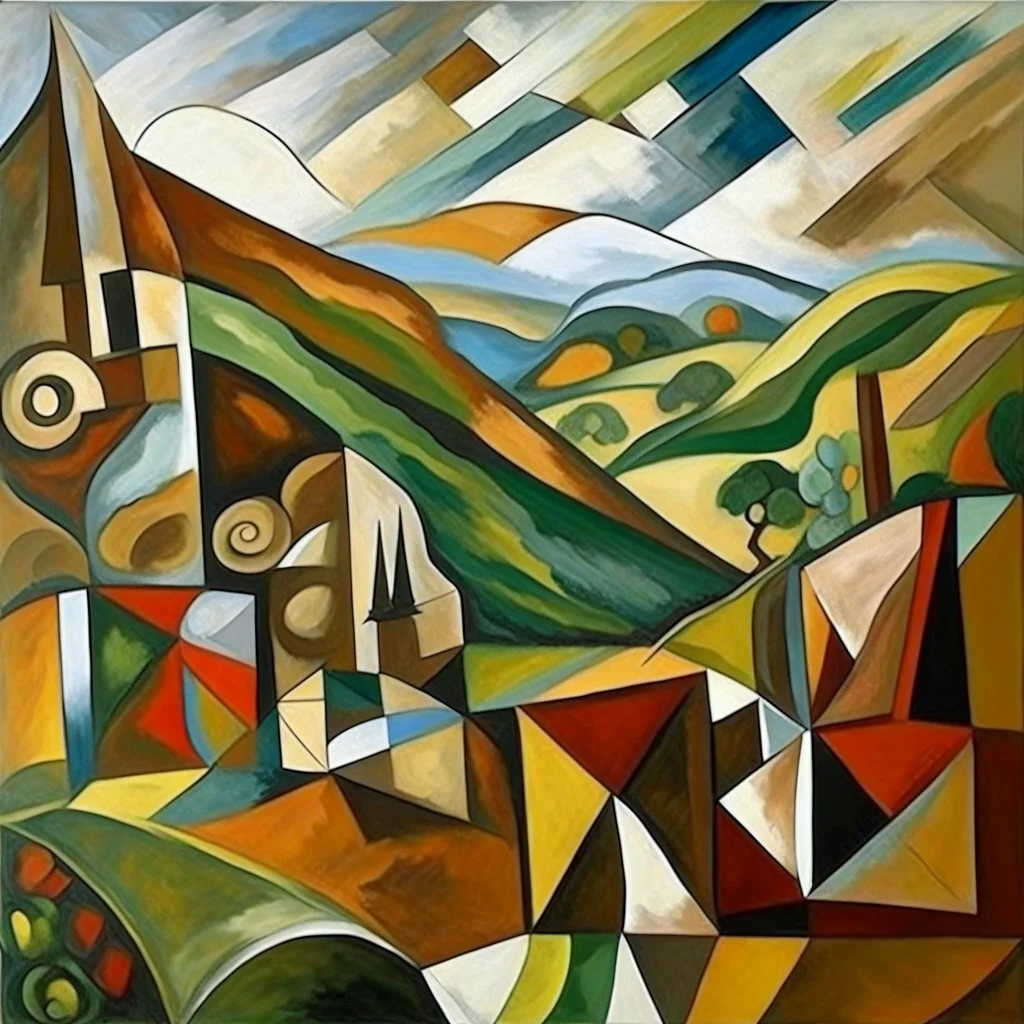 picasso landscape more browns cubism