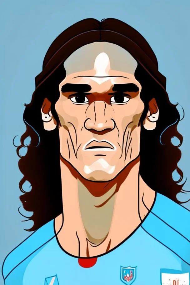 Edinson Cavani Footballer cartoon 2d