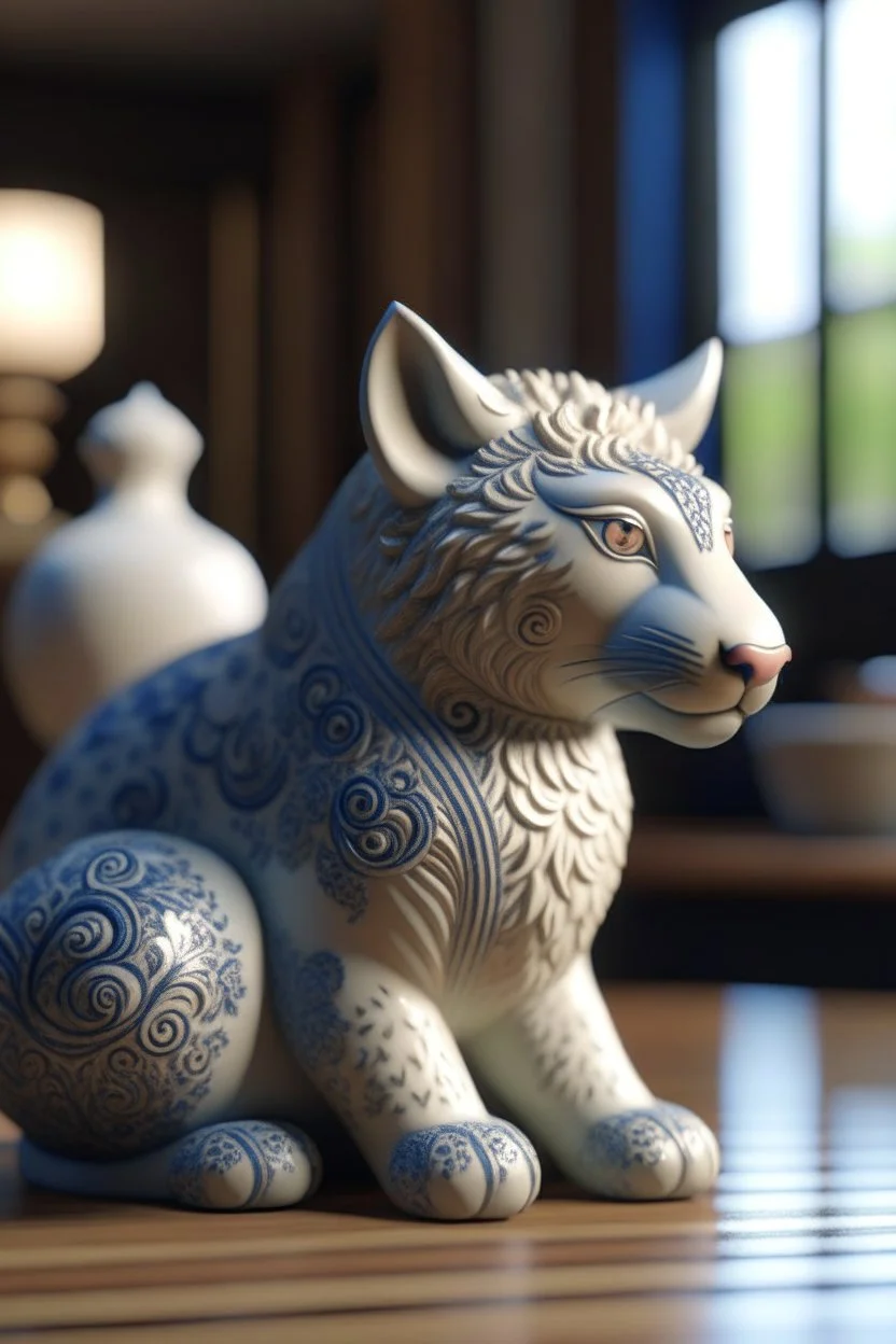 Ceramic animal ,3d 4k octane render, smooth, sharp focus, highly detailed, unreal engine 5,