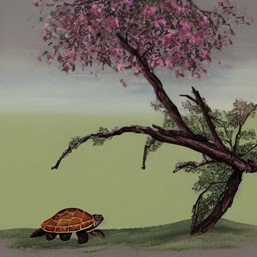 turtle and apple tree