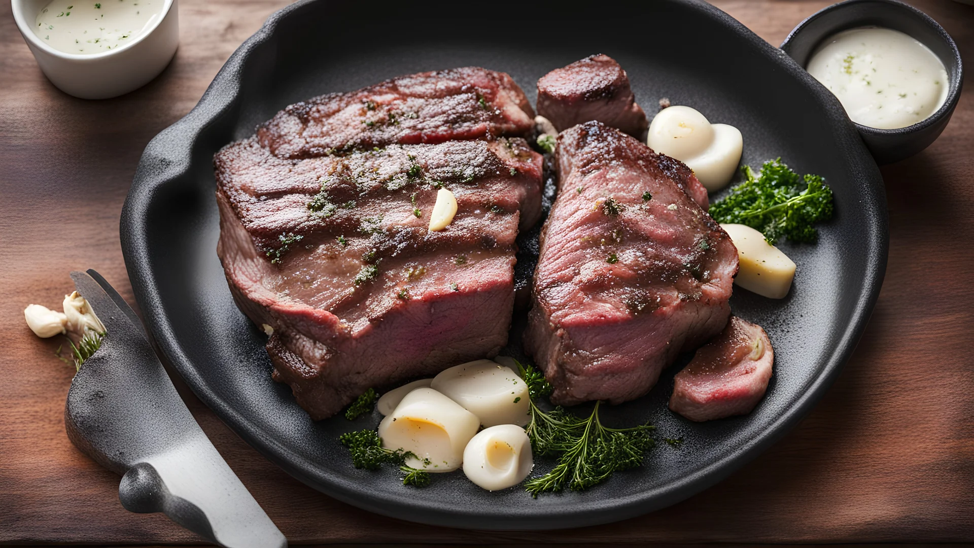 Pan Searing Beef Eye Rib Steak with Garlic, Butter and Thyme