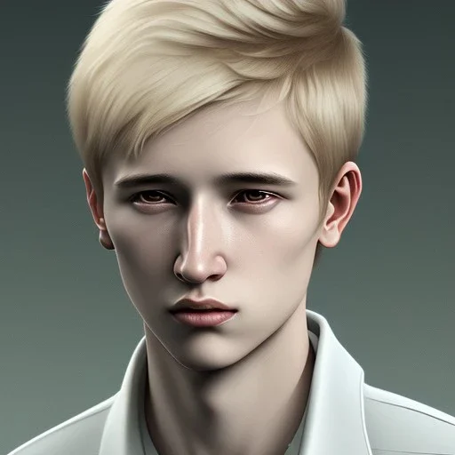 realistic portrait, heroic fantasy setting, man, 20 year old, messy blond hair, round face, naïve, round face, UHD, cheeks