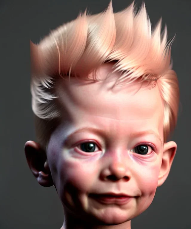 Tilda swinton toddler, full body, dramatic lighting, hyper realistic