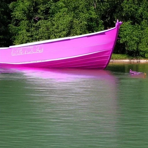 boat that is too a pink elephant