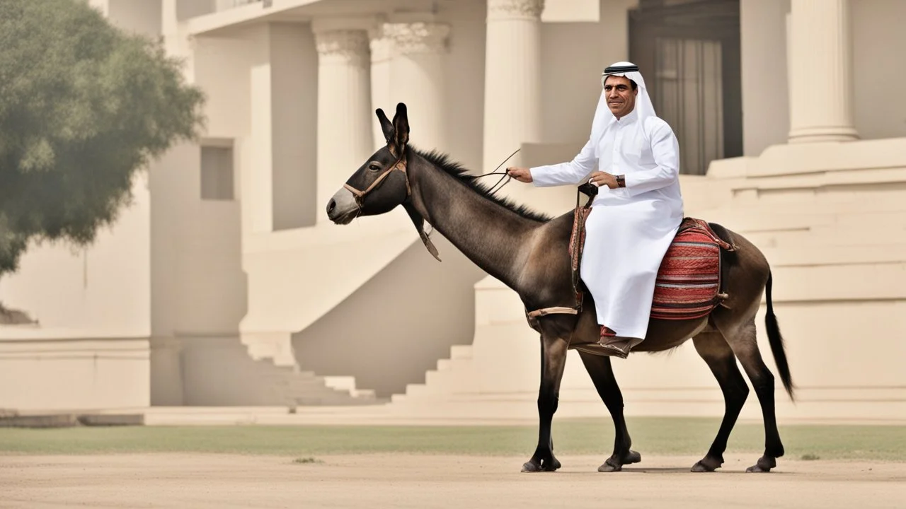 السيسي راكب حمار بلعكس