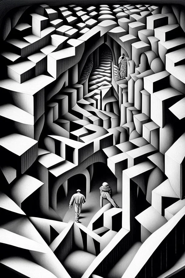 You do not belong here. Your kind here is a problem; Optical Art; M.C. Escher