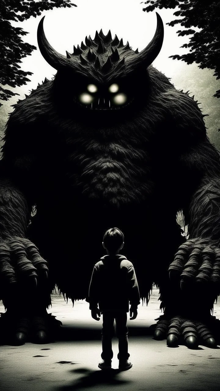 صوره سوداء ويوجد وحش علاق جدا ويضهر القليل منه يعني يكون ضاهر في الصوره