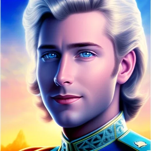 prince galactique beau fin, profil de trois quart, grand front cosmique, peau bleu cristalline, yeux bleu réel, cheveux blond et rose étoilé, armure sur le corps, collier de grand prince, lèvres souriante, très jolie sourire, fond de galaxie. 4k prince galactique beau fin, profil de trois quart, grand front cosmique, peau bleu cristalline, yeux bleu réel, cheveux blond et rose étoilé, armure sur le corps, collier de grand prince, lèvres souriante, très jolie sourire, fond de galaxie. 4