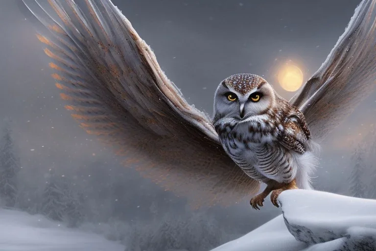 snow winged OWL