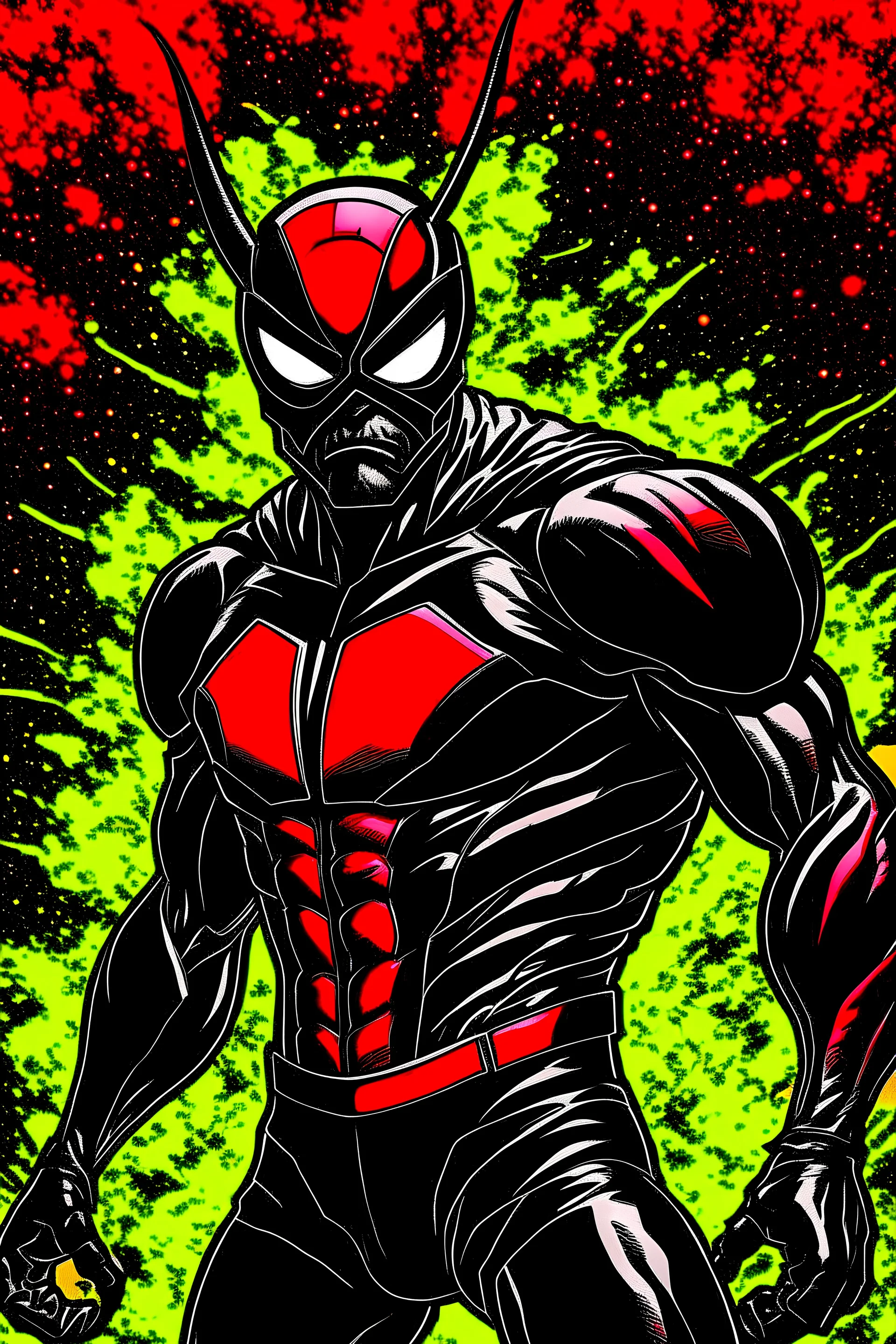 DC superhero based on hornet in red and black colour full image