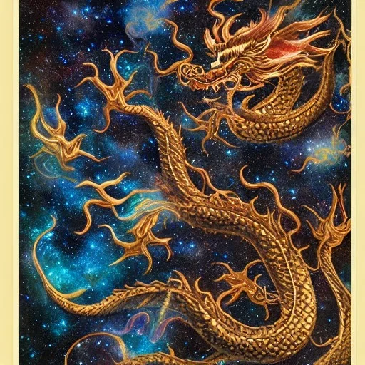 nebula, galaxy,stars, milkyway as chinese dragon in night sky, 8k resolution, fine-detailed, intricate, elaborate, high-quality, brian froud, howard lyon, selina french, anna dittmann, annie stokes, lisa parker, greg rutowski,