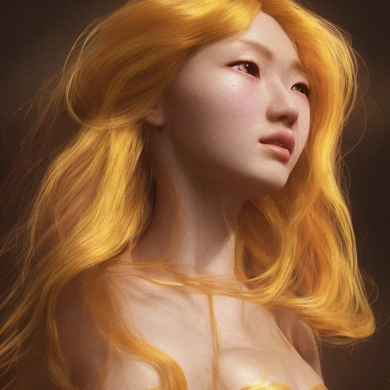 a wonderfull japanese, curves, golden long hair, ultradetailed fine art photo of a weet mermaid portrait, 5 0 mm lens, golden ratio composition, detailed face, studio photography, very detailed,masterpiece, artstation, 8 k, highly coherent