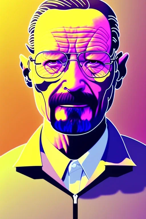 isometric clean art of walter white, soft lighting, soft pastel gradients, high definition, 3d icon clay render, blender 3d