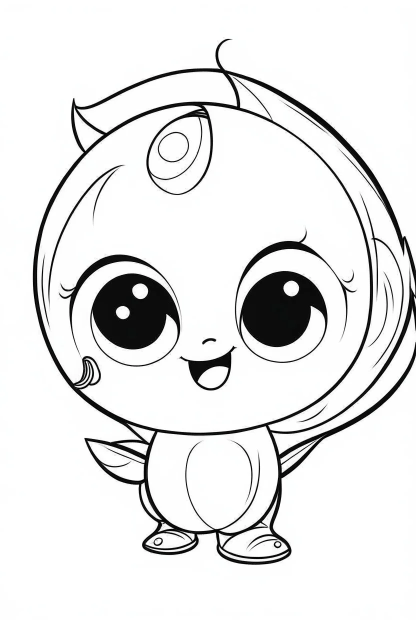 outline art for cute Moon coloring pages with sitch, white background, Sketch style, full body, only use outline, toddlers style, clean line art, white background, no shadows and clear and well outlined.