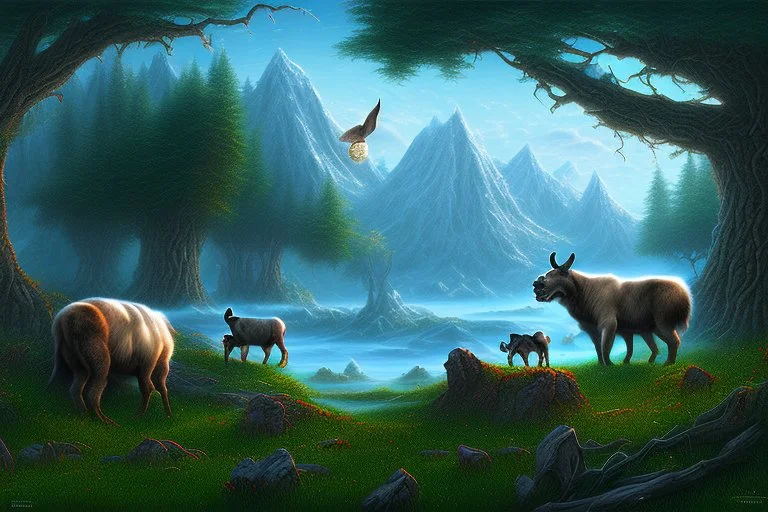 Landscape With Large Animal Dominant