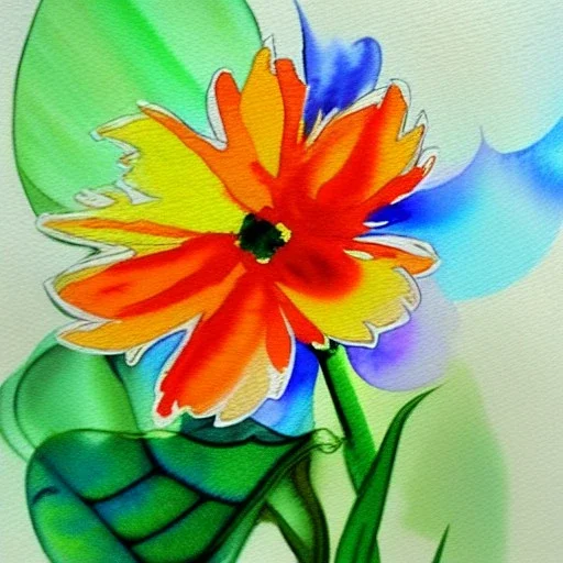 water color flower painting