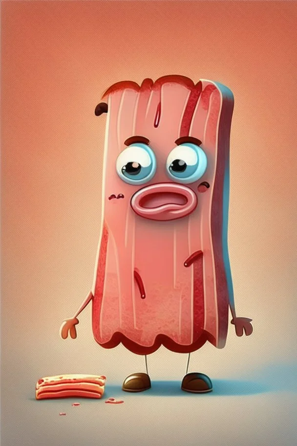 Bacon personalized cute cartoon character