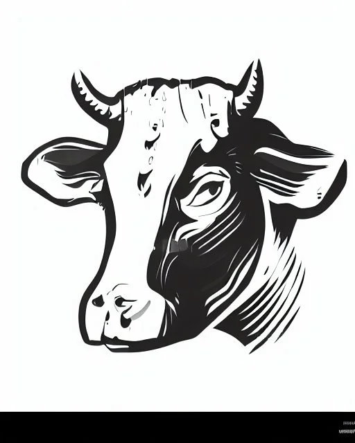 I want a bovine head in vector