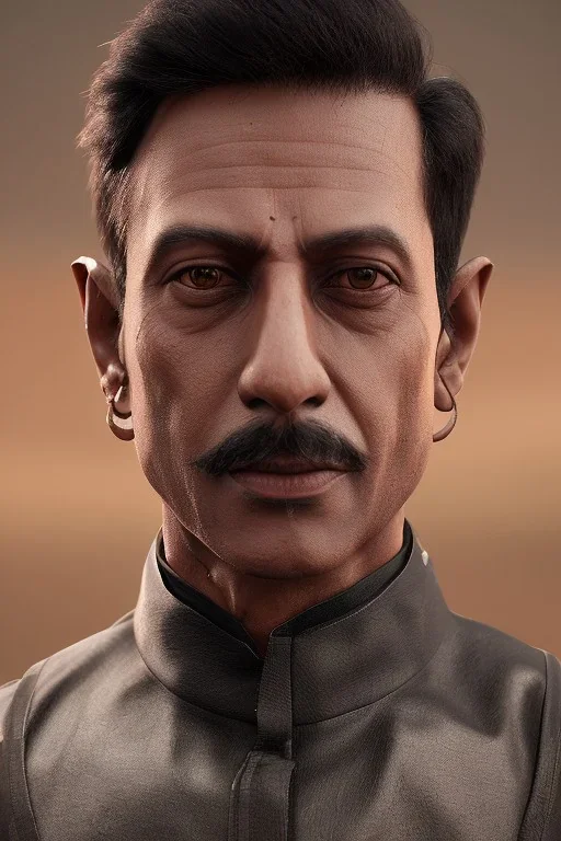 a portrait of singing male from Mumbai india, cyborg , incredibly sharp & detailed, cinematic, vintage