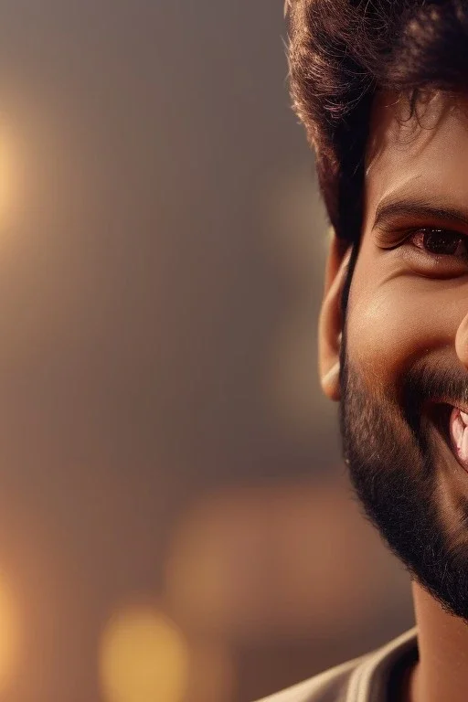 Indian actor Vijay Deverakonda, by Mahmoud Sai, Cartographic, Circuitry, Golden Hour, Closeup-View, 16k, Lumen Global Illumination, Diffraction Grading