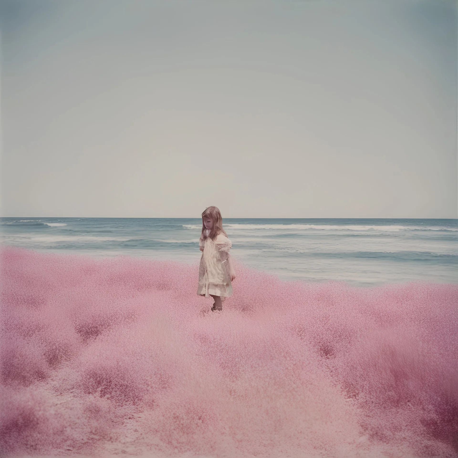 Sunny day, autochrome, little girl