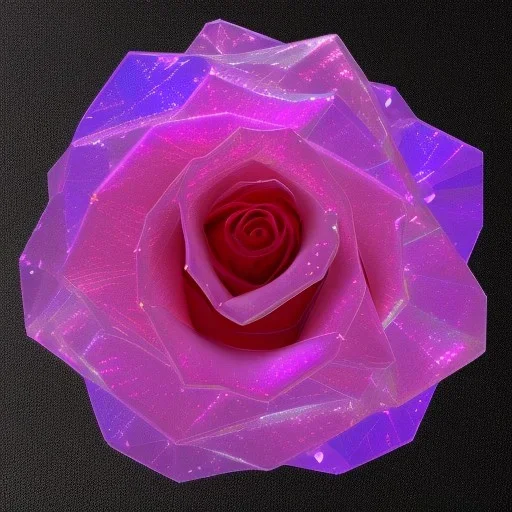 transparent multicolor crystal rose