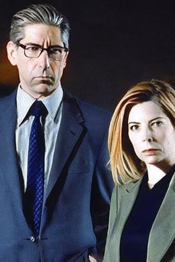 Detective John Munch and ADA Casey Novak as Mulder and Scully