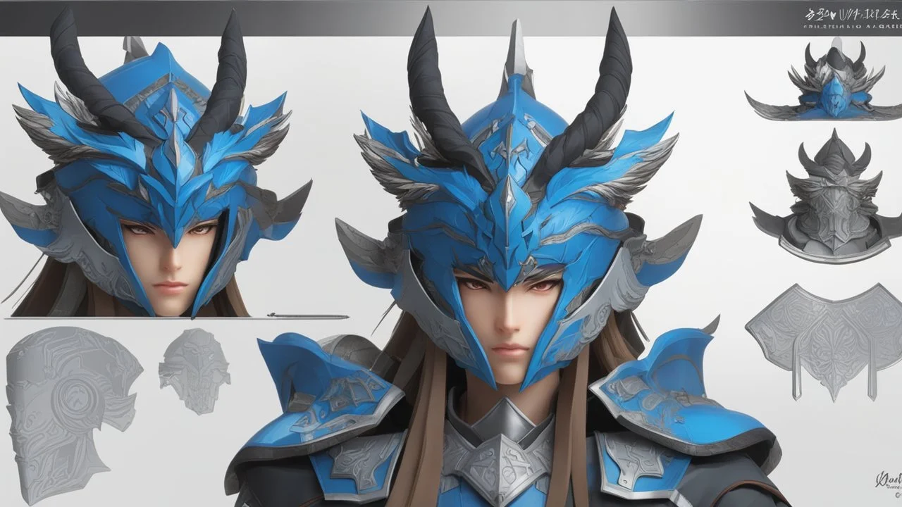 Helmet Class, model Kung fuu custom, black and blue color, solo leveling shadow drawing style, intricate details, highly detailed, high details, detailed portrait, masterpiece,ultra detailed, ultra quality