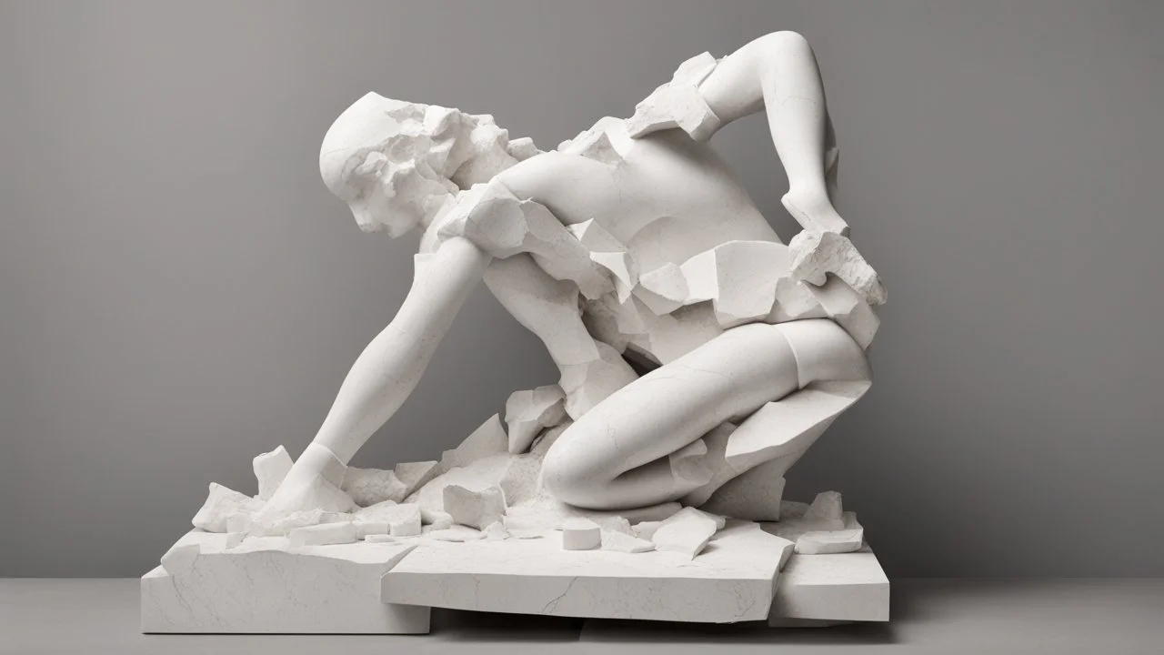 broken marble sculpture