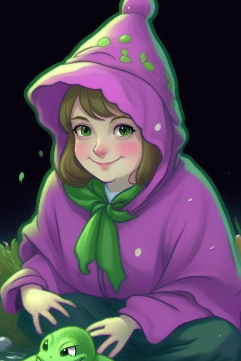 Frog wizard girl