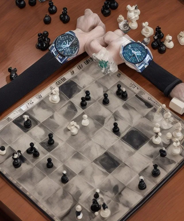 wristwatch underwater chess