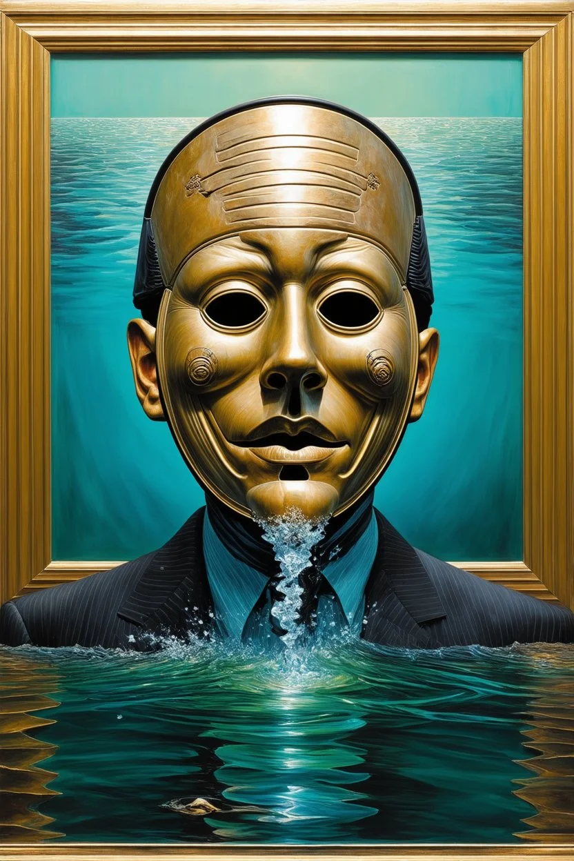 quietly drowning in your mask; Neo-Surrealism; Optical Art; De Chirico