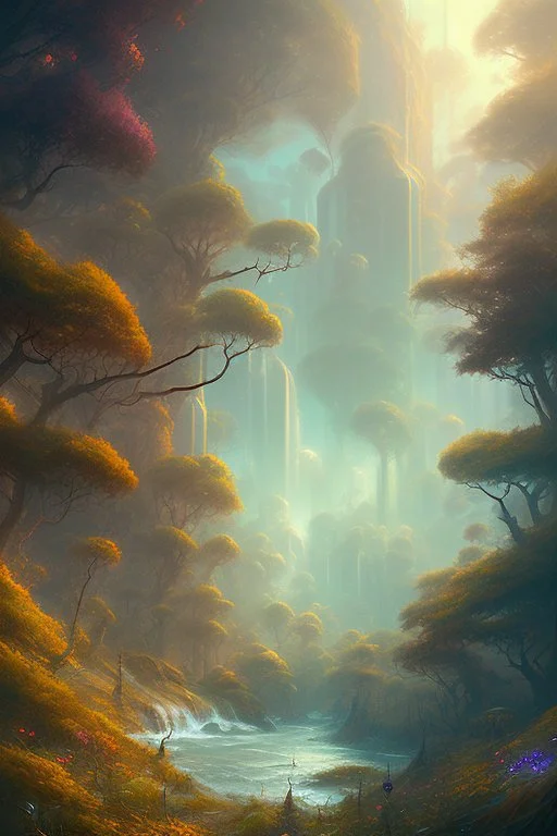 Fantasy landscape as greg rutkowski style