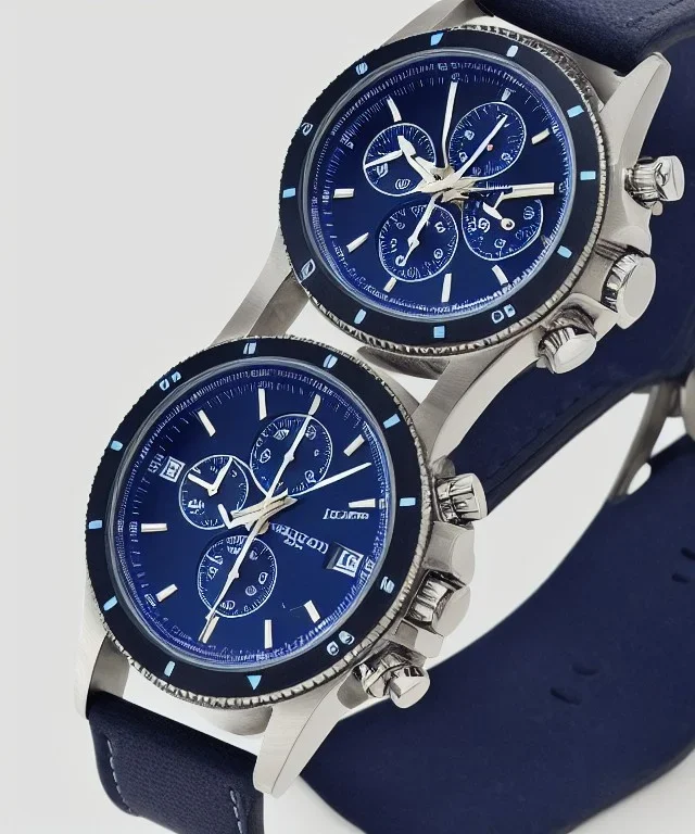 wristwatch chronograph deep blue galaxy