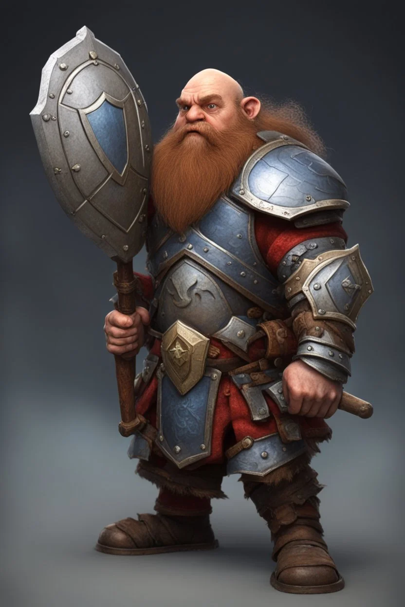 Defender dwarf with a shield