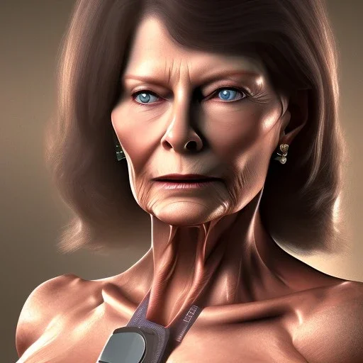 meg foster muscular portrait photo 8k hdr