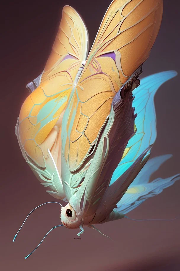 Butterfly phone creature, beautiful intricate, soft lighting, detailed face, by makoto shinkai, stanley artgerm lau, wlop, rossdraws, concept art, digital painting,