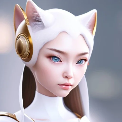 beautiful smooth realistic Japanese cat girl robot, full grows, extremely sharp detail, finely tuned detail, ultra high definition, 8 k, unreal engine 5, ultra sharp focus, accurate wings, in flying mode