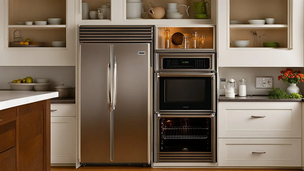 refrigerator doors stuck on oven