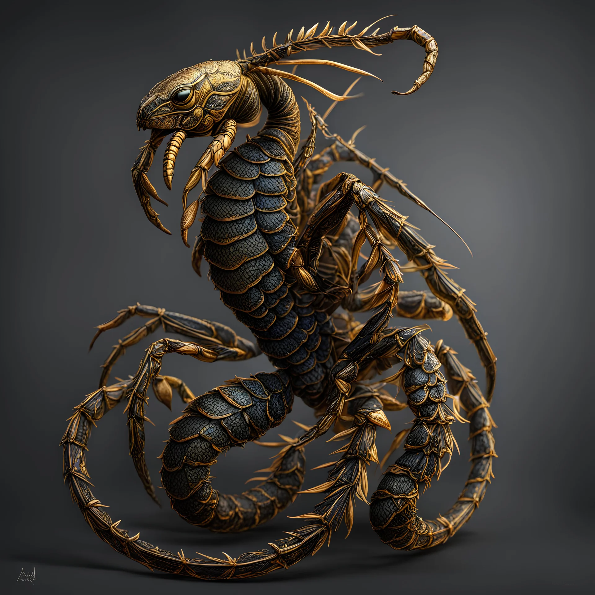 Fhoto full body, reality, Raw, scorpion , digital art, intricate details, powerful composition, captivating, , trending on artstation, sharp focus, studio photo, intricate details, highly detailed, by addiedigi