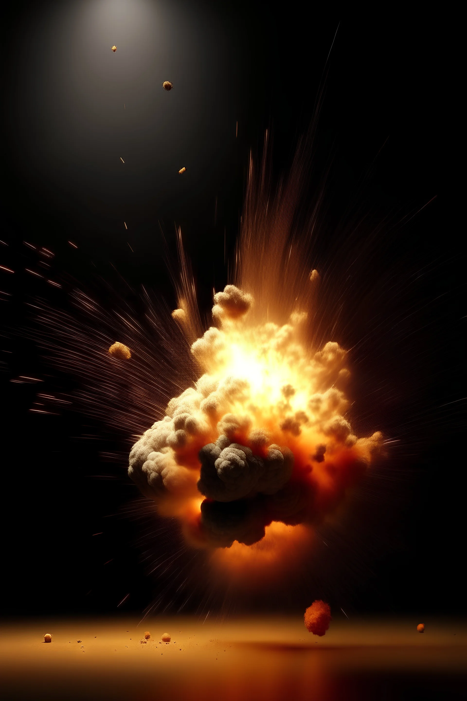Tiny explosions, focus on the explosions, used for science, like the Atomic bomb explosion,at the molecular scale
