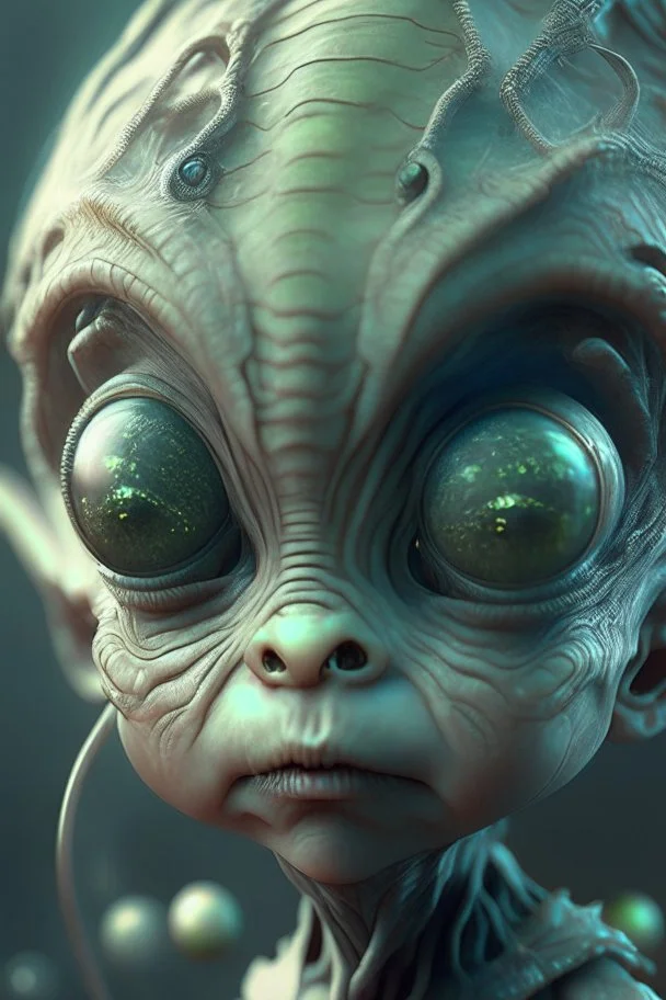 Alien child,highly detailed, artstation, sharp focus