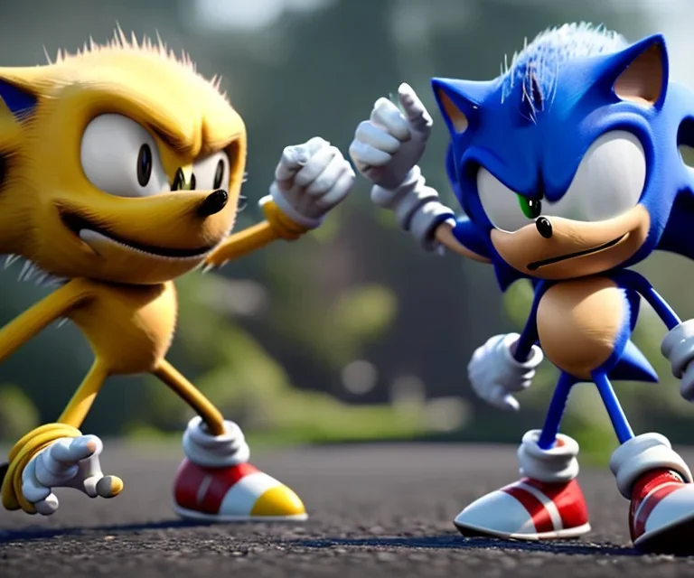 dr robotnik vs sonic electric fight, unreal engine 5