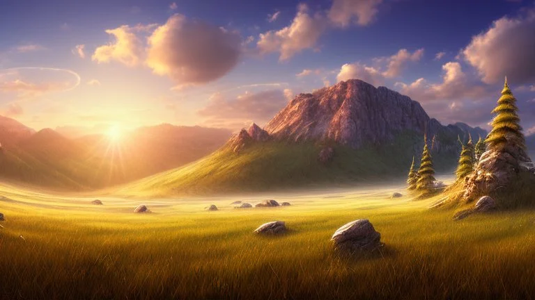 grassland plains mountain background