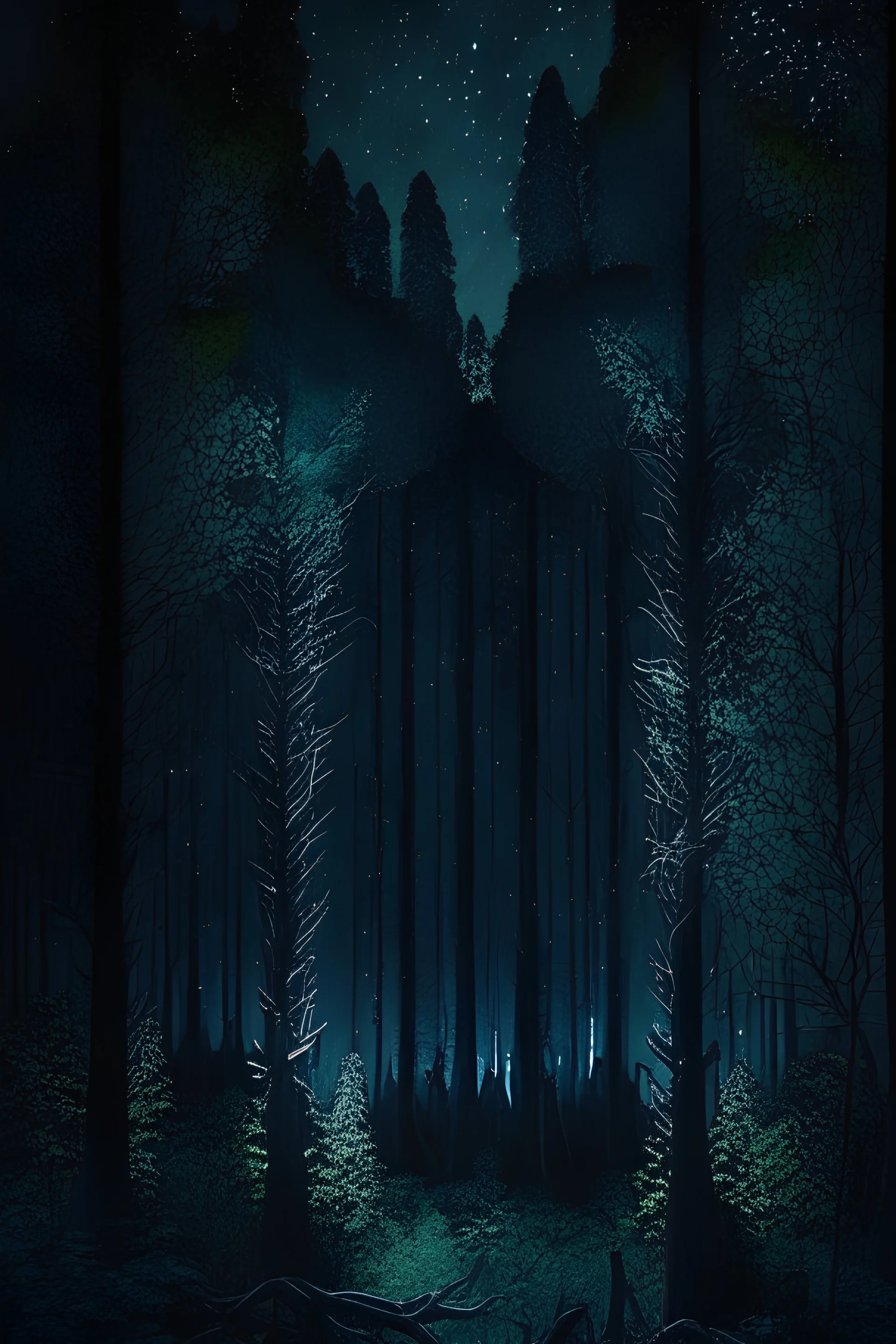 غابة في ليل