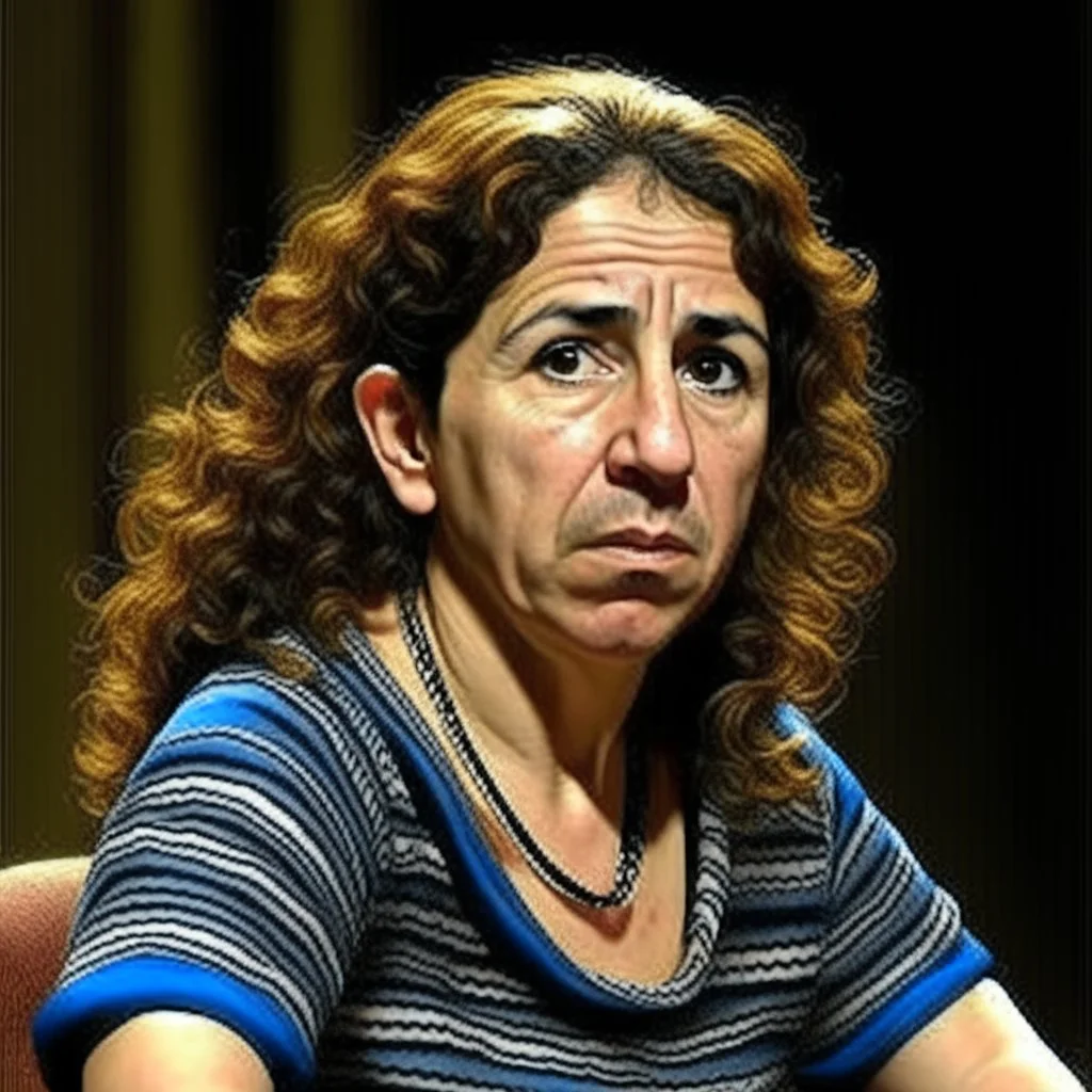 Create a highly realistic 3D scene. An imaginatively detailed rendering of To play الويبDiego Armando Maradona transforming her into a woman with the same specifications as the attached image. The method of transforming the painting in full detail. A comedic and funny touch. Ultra wide angle. Extremely realistic fine details. Highly realistic detailed display. Great full presentation and amazing drawing style. Transfer the full detailed drawing of the image at a wide and precise angle. Inspiri