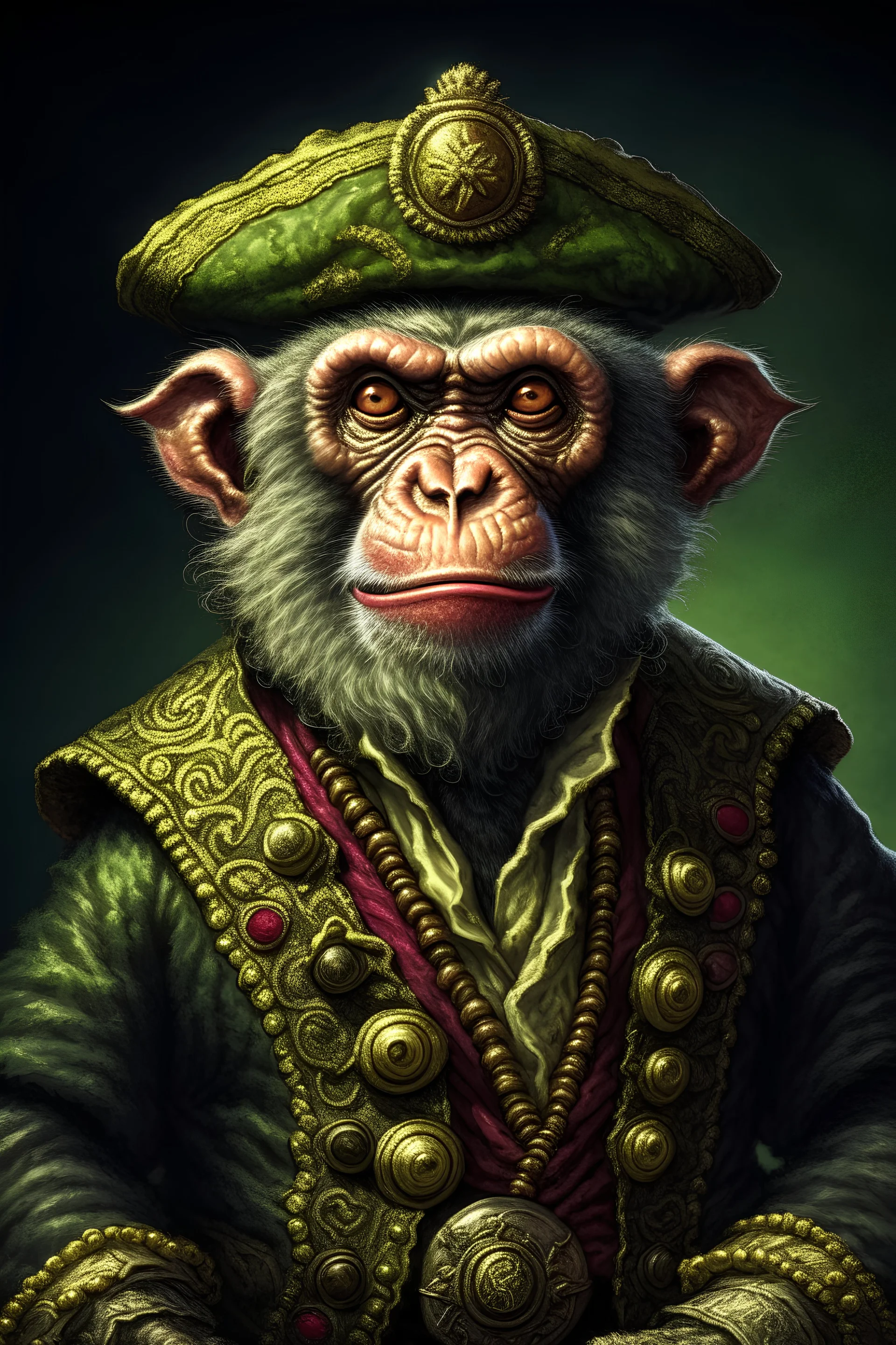 Monkey-folk pirate portrait