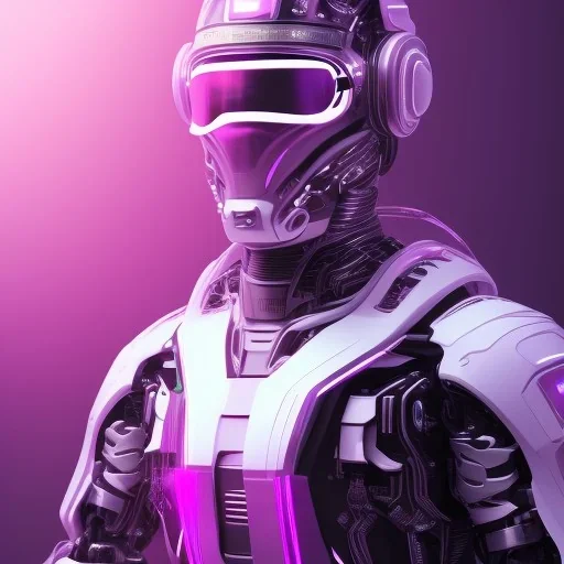 cute man, handsome man in futuristic suits, black and white highlight hair color, pink and purple background, pink lighting, deep purple backlighting, gun, smoke, robot suits